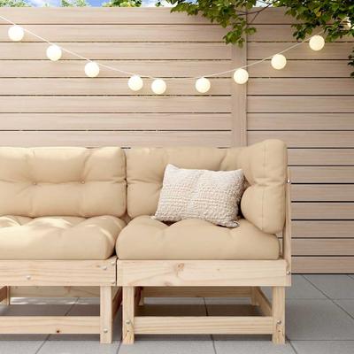 Vidaxl Corner Seat With Cushions, Solid Pine Wood