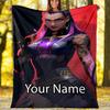 Custom Name Valorant Theme Printed Blanket - Perfect for Couch, Bed, Travel & Outdoor Use | Machine Washable, Cozy & Durable.