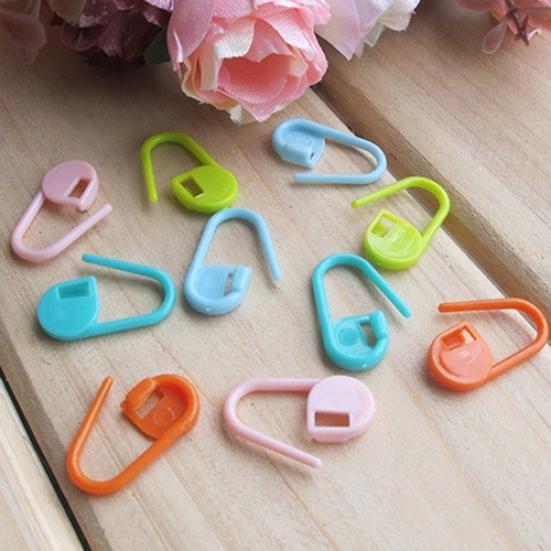 20 Pcs Colorful Mix Mini Plastic Knitting Clips Crochet Locking Stitch
