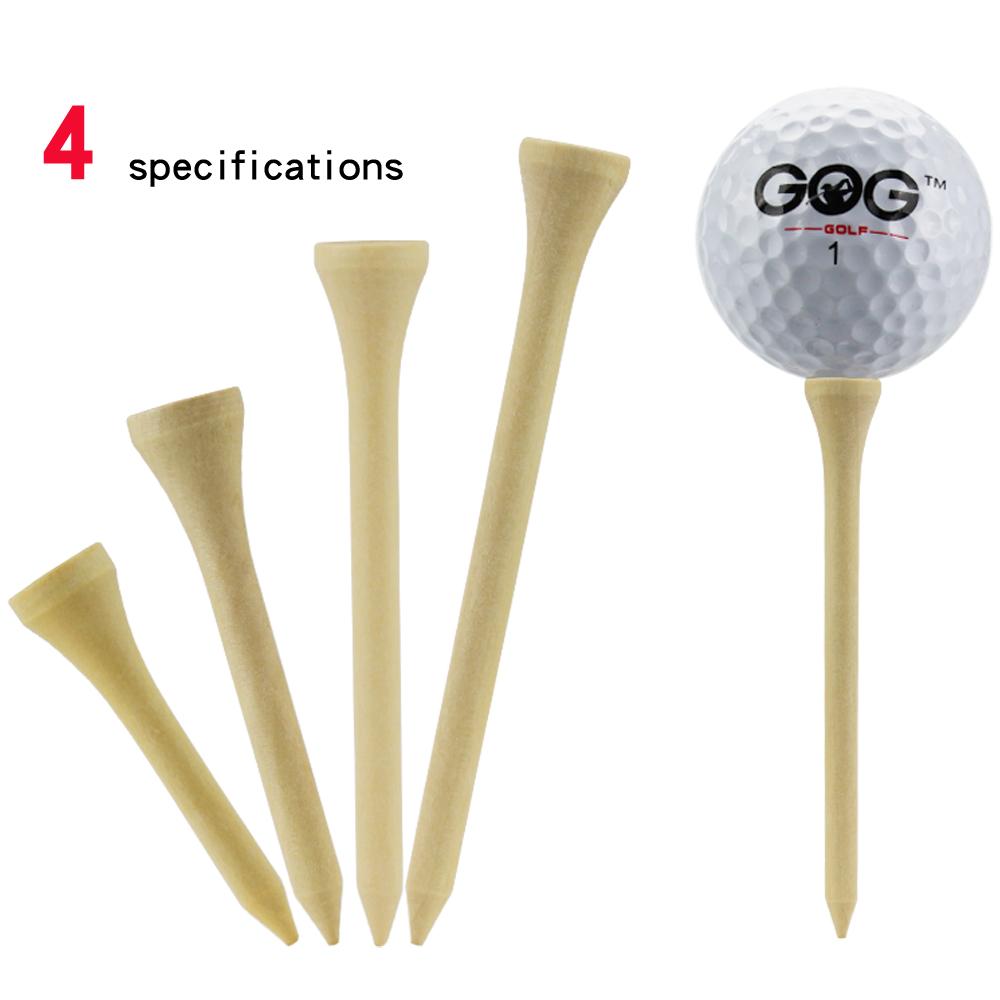 100 Stück Holz Golf Tees Holz Tee Golfballhalter Länge 42mm 54mm 70mm 83mm Umweltfreundliches Tee Mikrokopf Golf Tee 5