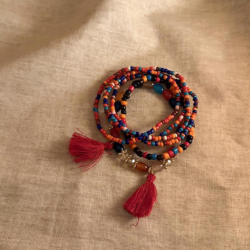 Bohemian Miyuki Multi-Layer Beaded Bracelet: Summer Ethnic Style, Light Luxury Niche Retro Jewelry