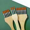 Round/Flat Multi-Tooth Comb Brush Nylon Wool Bamboo Handle Watercolor Brush Painting Supplies Art Stationery Acrylic Paint Brush
