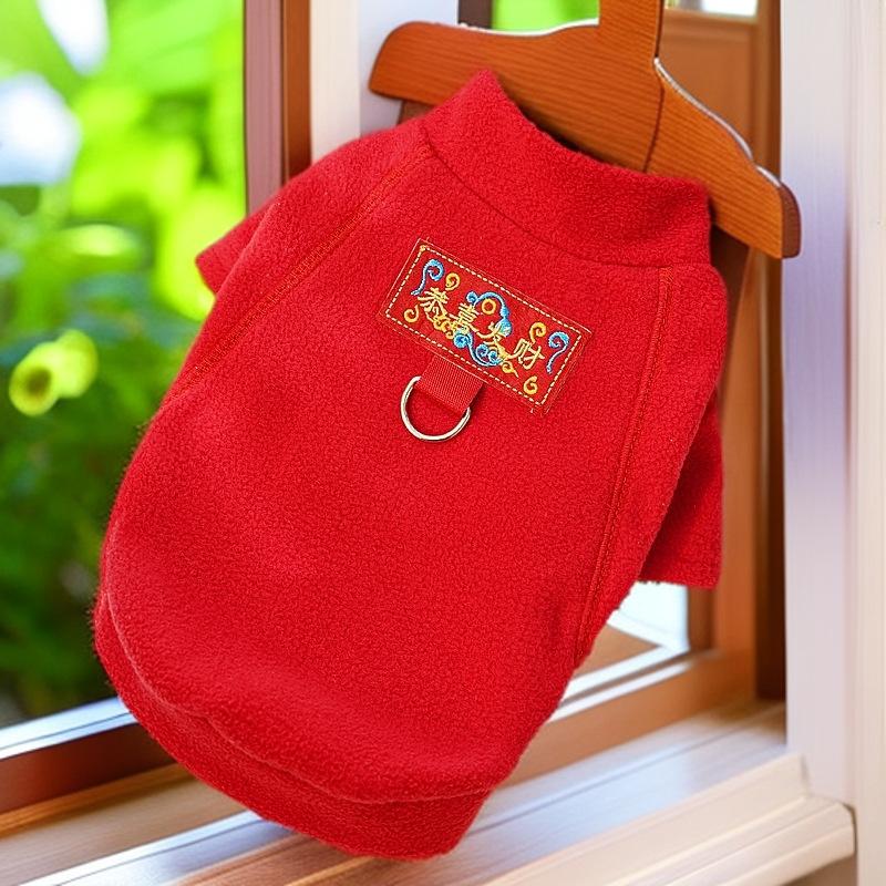 Hot-selling Pet Dogs, Dogs, Cats, Autumn and Winter Clothes, Velvet Bottoming Shirt, and Outer Wear Can Lead the Bear