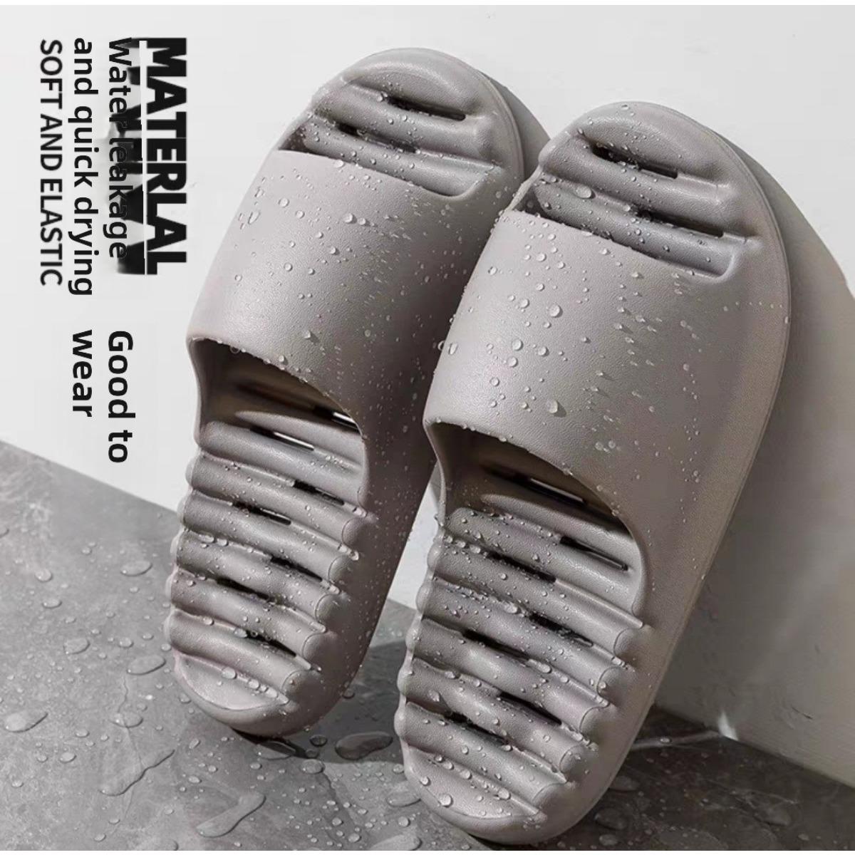 

Обувь Мужские тапочки Водонепроницаемые Женские для ванной Домашние шлепанцы Износостойкая мужская обувь Летние тапочки для мужчин Сандалии Противоскользящие 44-45 серый