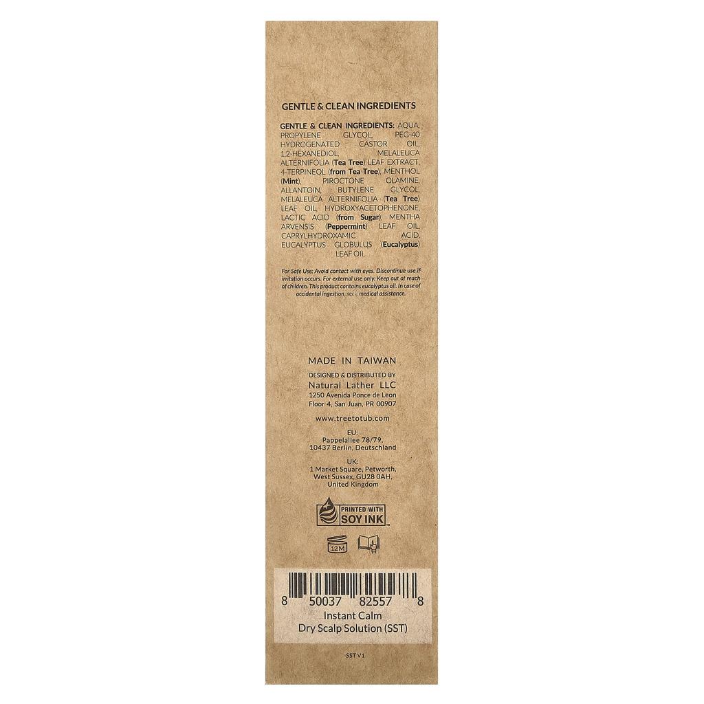 Instant Calm Dry Scalp Solution, Tea Tree & Peppermint, 100Ml (3.4Fl Oz)
