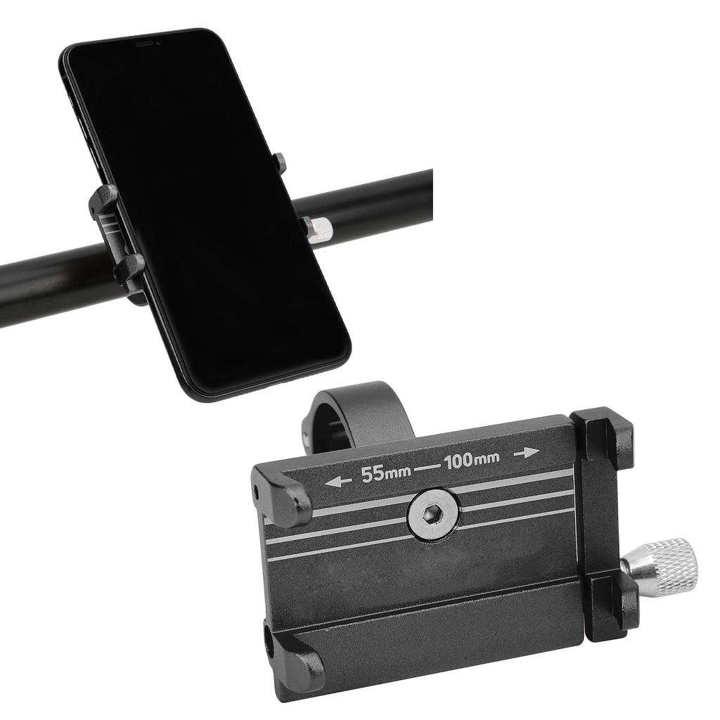 Phone Mount High Hardness Light Corrosion Resistance Firmly Install for for 31.8mm 25.4mm 22.2mm HandlebarsBlack