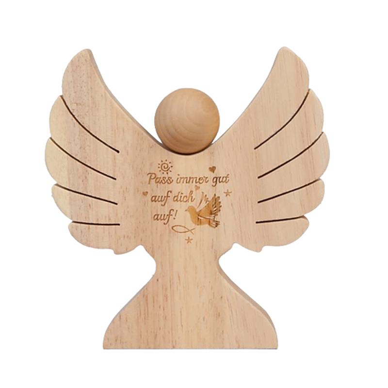 Christening Gift Wooden Angel With Engraving For Christening Guardian Angel Communion