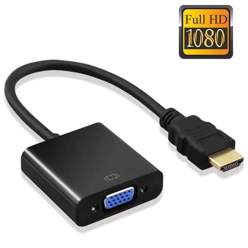 HD 1181P HDMI to VGA Cable Adapter Power Supply HDMI Male to VGA Female Converter Cable For Projector TV Computer Laptop PC