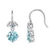 Silvere Glam Fashionable And Elegant Mermaid Princess Blue Tears Moissanite Ear Hook Personalized Design Earrings S925 Sterling Silver Earrings
