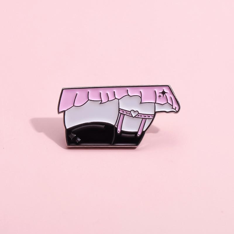 Irregular Whimsical Alloy Coated Brooch Cartoon Character Pin Decorative Accessory For Individuals Fashionforward