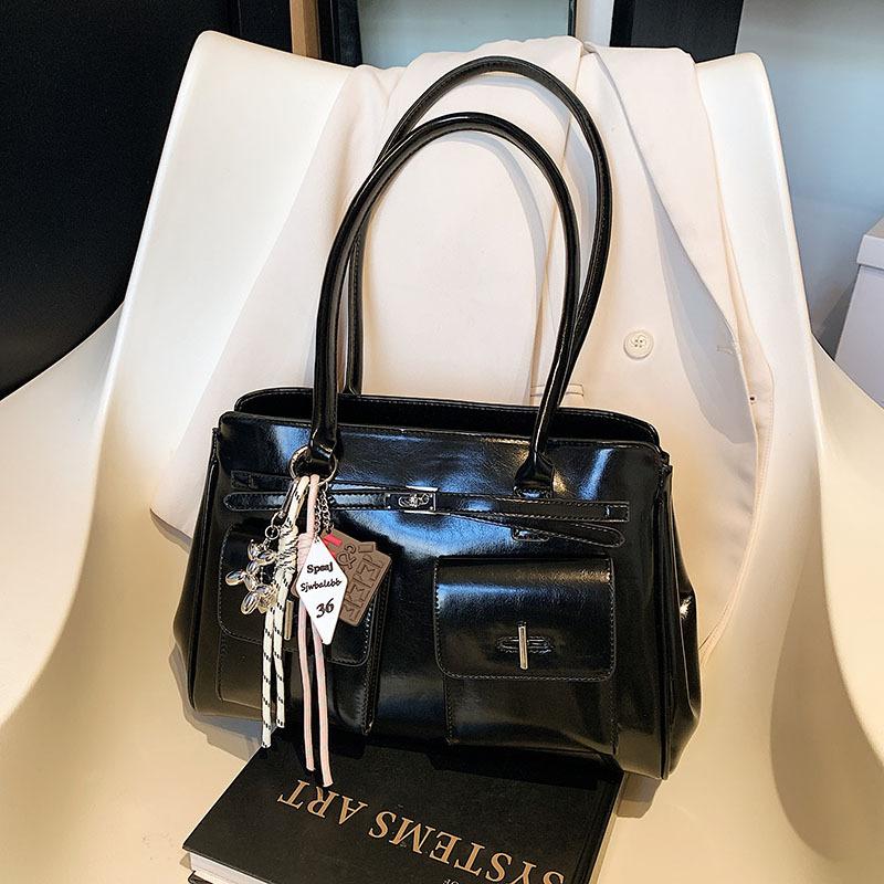 Väska med stor kapacitet Dam Ny Moderiktig Mångsidig Axel- Underarmsväska Dam Pendlarväska
