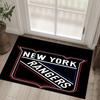 New York Rangers Design Crystal Velvet Carpet Cozy Non?Slip Printed Rug For Bedroom Living Room Entrance