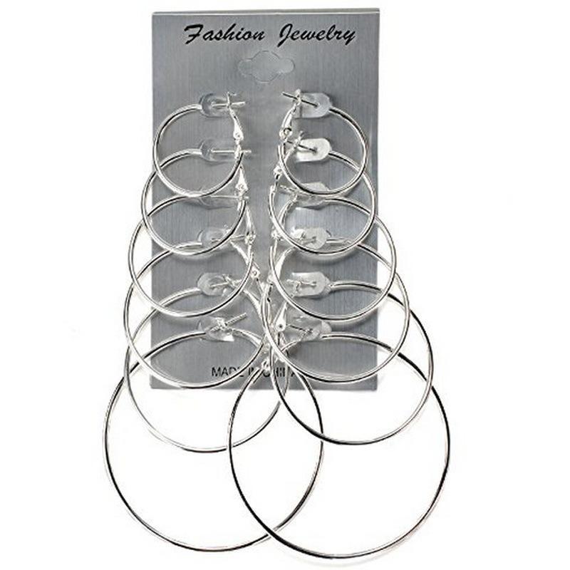 Set de 12 bucăți/set cercei cercei cercei cerc pentru femei Brincos Steampunk cercei rotunzi