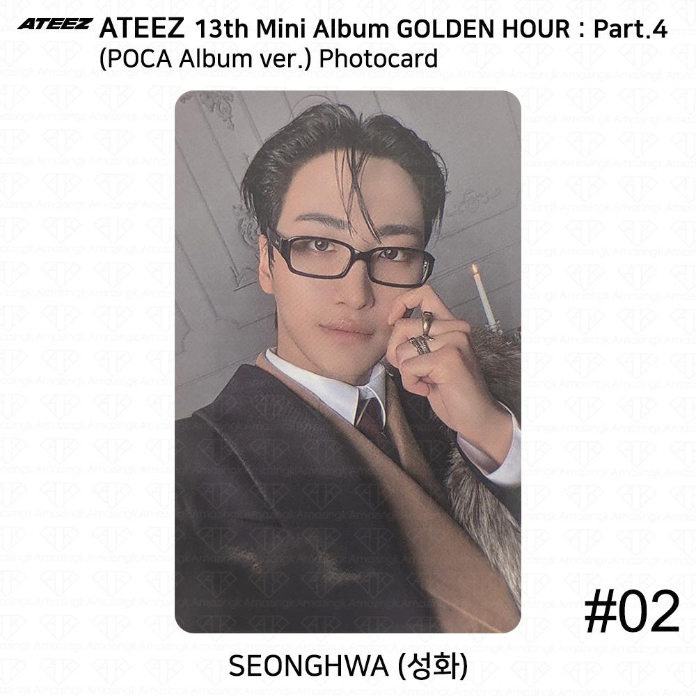 ATEEZ 13. Mini-Album Golden Hour Teil 4 POCA Album Version. Fotokarte