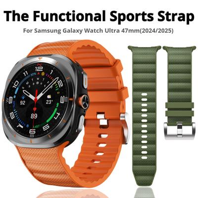 Silicone Strap for Samsung Galaxy Watch Ultra 47mm Sports Band Wristband for Samsung Galaxy Ultra 2025 Bracelet Replacement Watchband