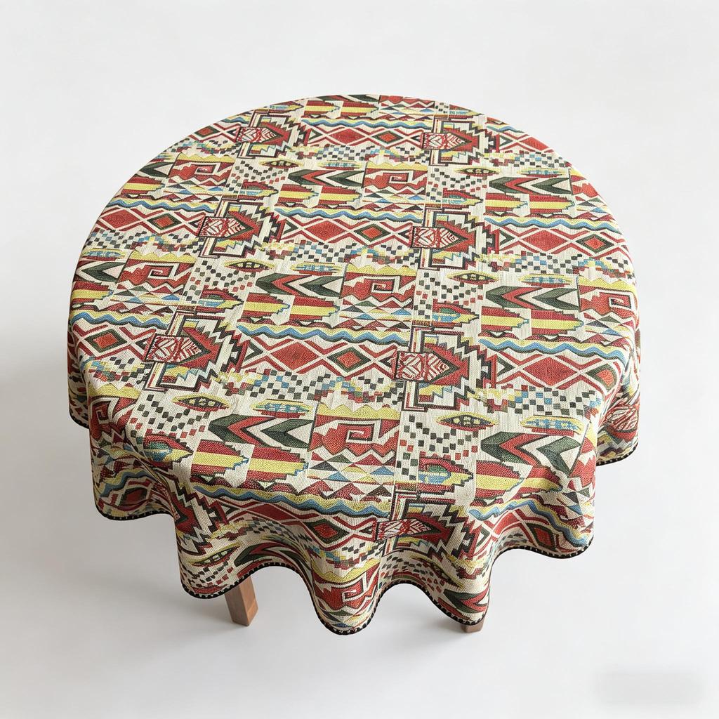 Dining Table Kitchen Everyday Use Household Pure Cotton Small Soft Fabric Round Tablecloth