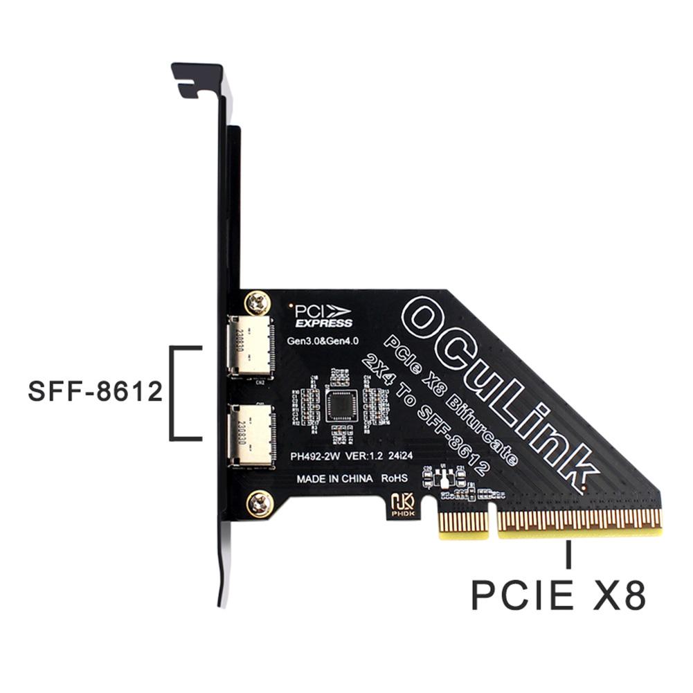 1 PC PCIe To SFF 8611&8612 Adapter Card PCI Express PCI-E X4/X1 SSD Convert Card PCIe X4/X1 SSD To U.2 OCUlink SFF-8612 Adapter