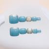 French cat's eye wearing nail removable toenail piece manicure piece toenail nail patch glitter nail piece 24 pieces