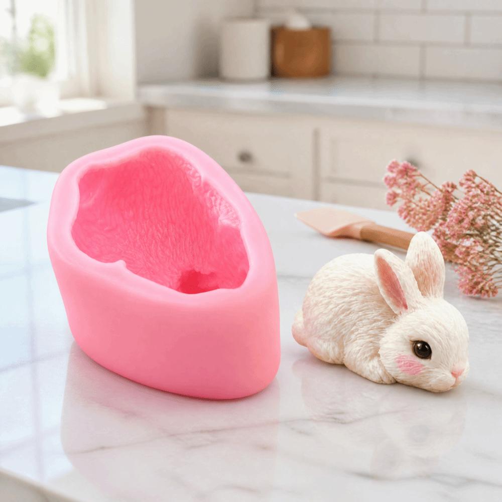 Non Stick Surface 3D Rabbit Mold Easy Release Baking Mold Reusable Candle Mold Candle Soap Craft