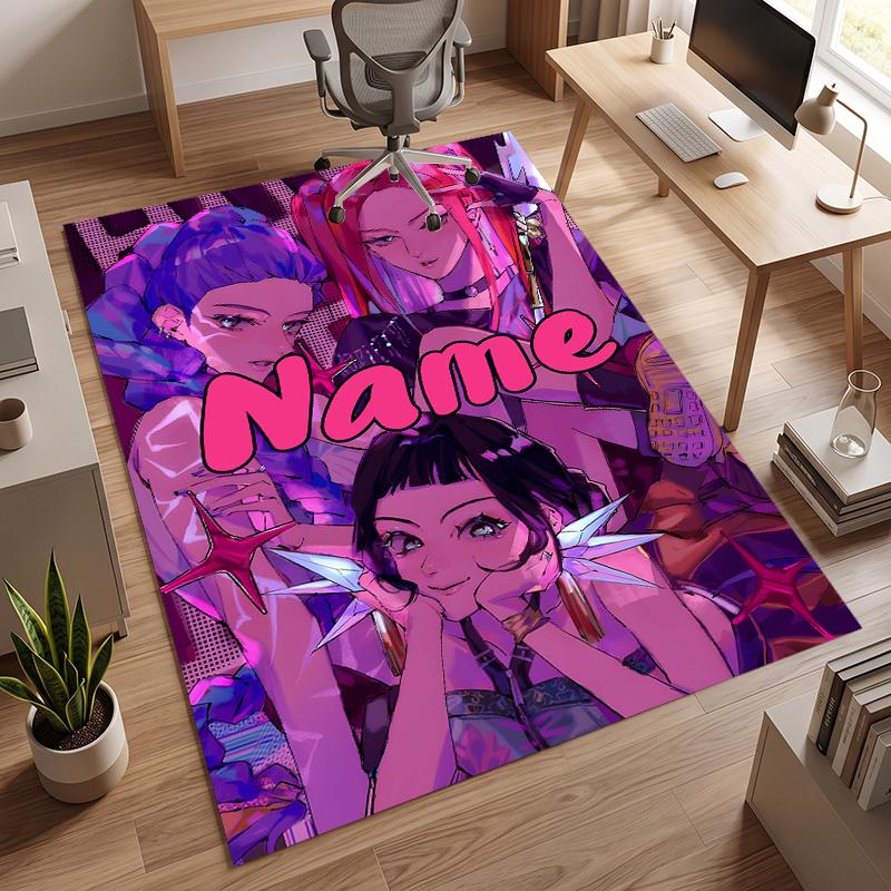 HUNTRIX (103) Personalized Name Office Carpet Stylish Decor for Living Room Bedroom Kitchen