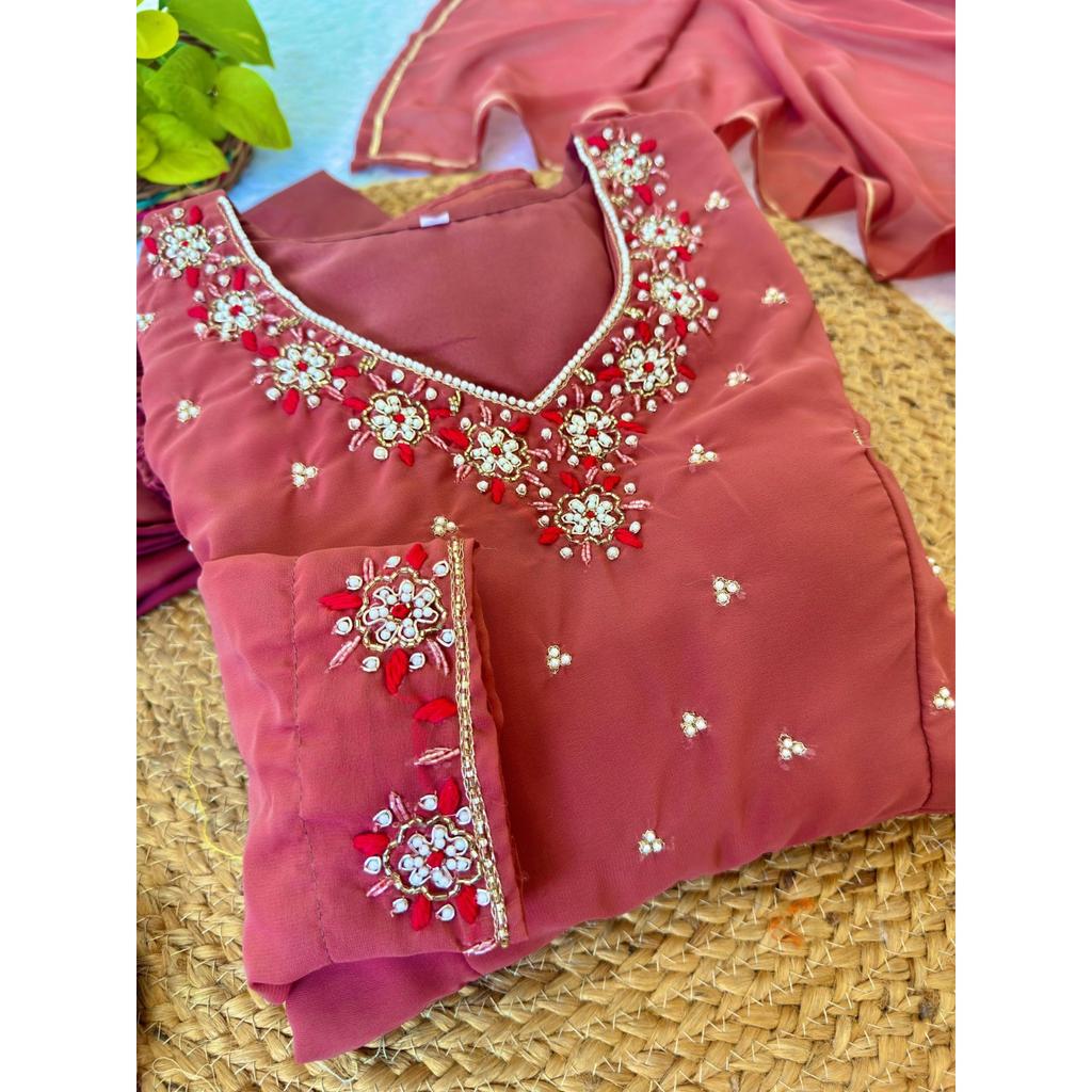 Pakistanischer Salwar Kameez Fertig zum Tragen Anzug Indischer Hochzeitsfestkleid Kleid