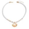 Pearl shell necklace, fashion hot-selling vacation style pendant, niche high-end personalized knot necklace.