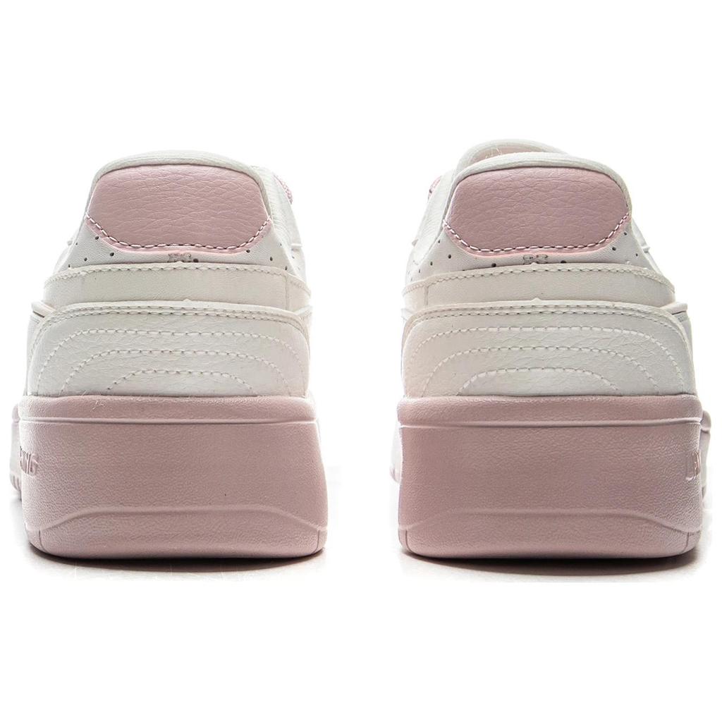 Li Ning Sycee Slip Resistant Cushioning Abrasion Resistant Low top Skateboard Shoes Women's White Pink AGCU516-2