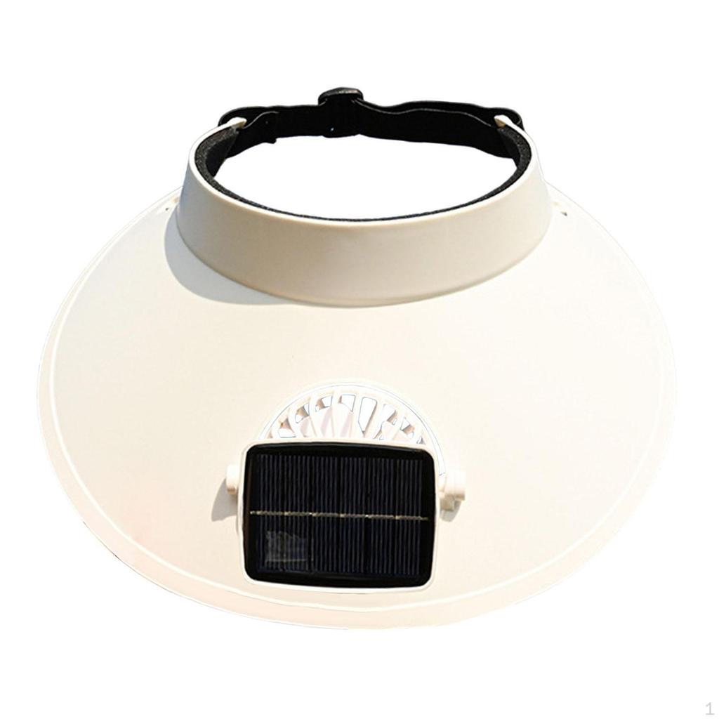 Adjustable Sun Visor Hat with Fan for Beach Use
