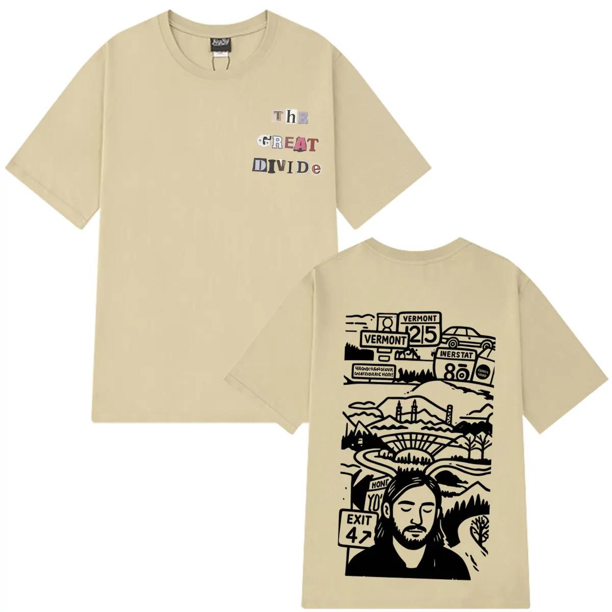 

Noah Kahan The Great Divide Tour 2026 Graphic Fan Gifts T-shirt Men Women Vintage T-shirt Summer Loose Casual Cotton T-shirts XXXL червоний