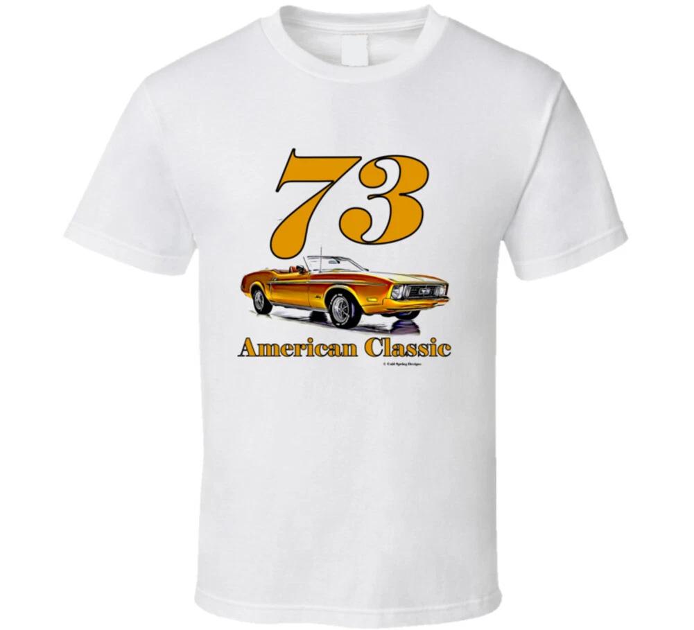 

American Classic 73 Mustangg Convertible Musclecar Gift T Shirt XL