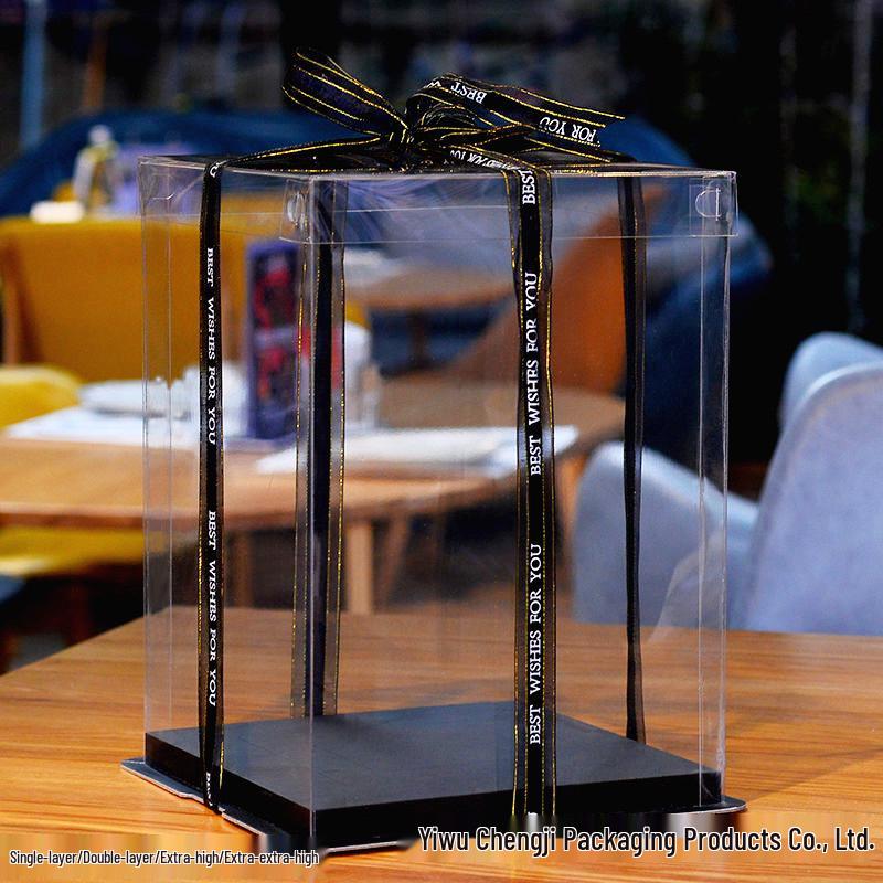Transparent PET Cake Box for Desserts: Sizes 4 To 16 Inches