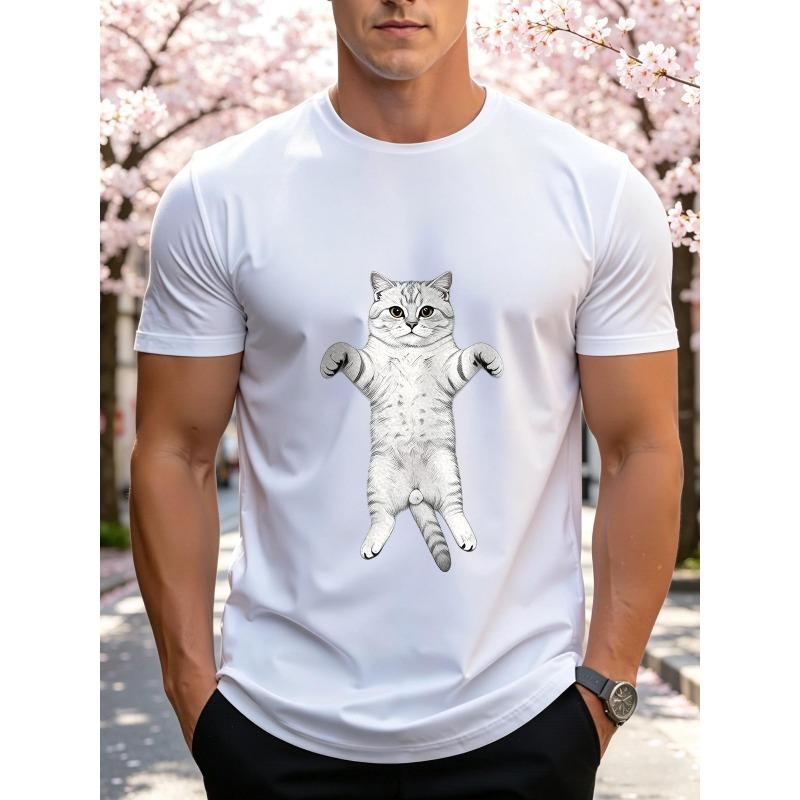 Men's Printed Short-Sleeve T-Shirt, Breathable Summer Top. Stylish and Casual, Machine Washable ,Comfortable Fit