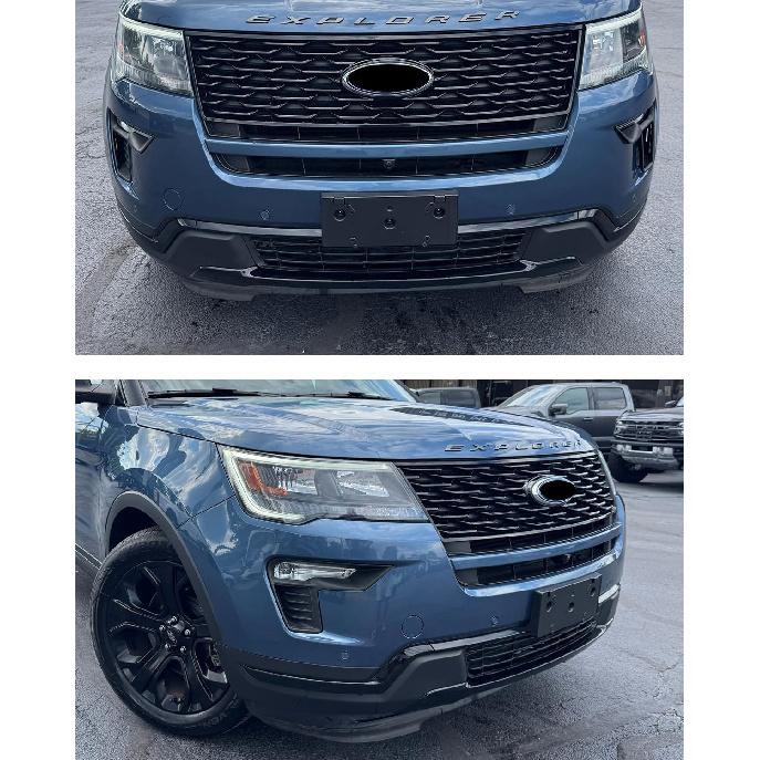 Front License Plate Frame for Ford Explorer 2018 2019 Front Bumper License Plate Holder Mounting Bracket Cover Replace# JB5Z-17A385-AA Partslink#