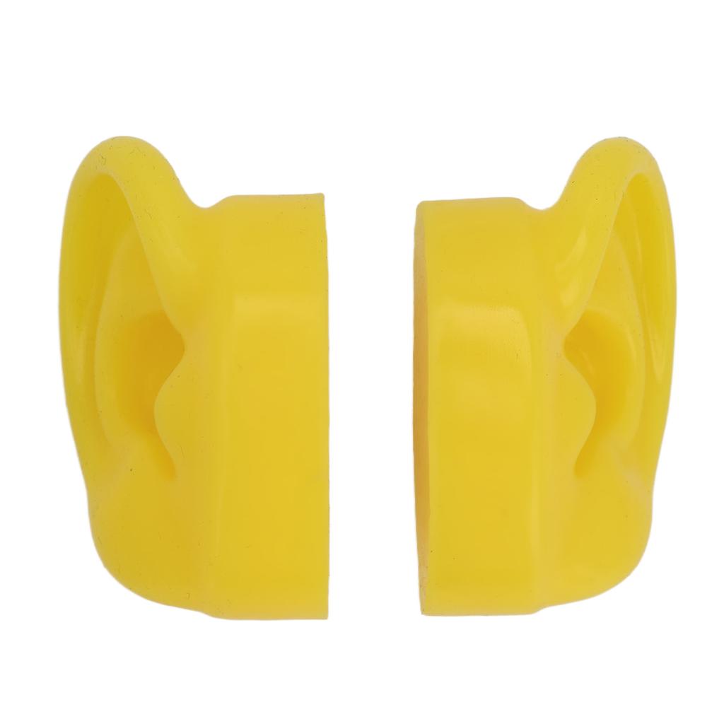 2PCS Silicone Ear Model Soft Tough Bubble Free Yellow Waterproof Ear Displays Mould for Hospital