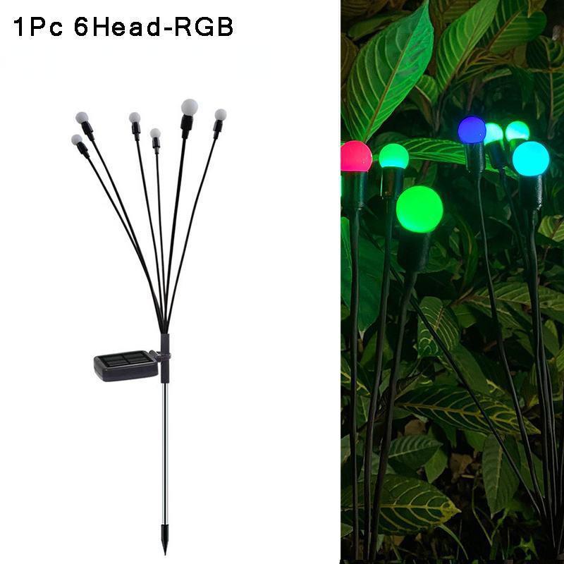Solar Outdoor Light LED Firefly Lamp Garden Decoration Waterproof Garden Home Lawn Fireworks Light Floor New Year Christmas