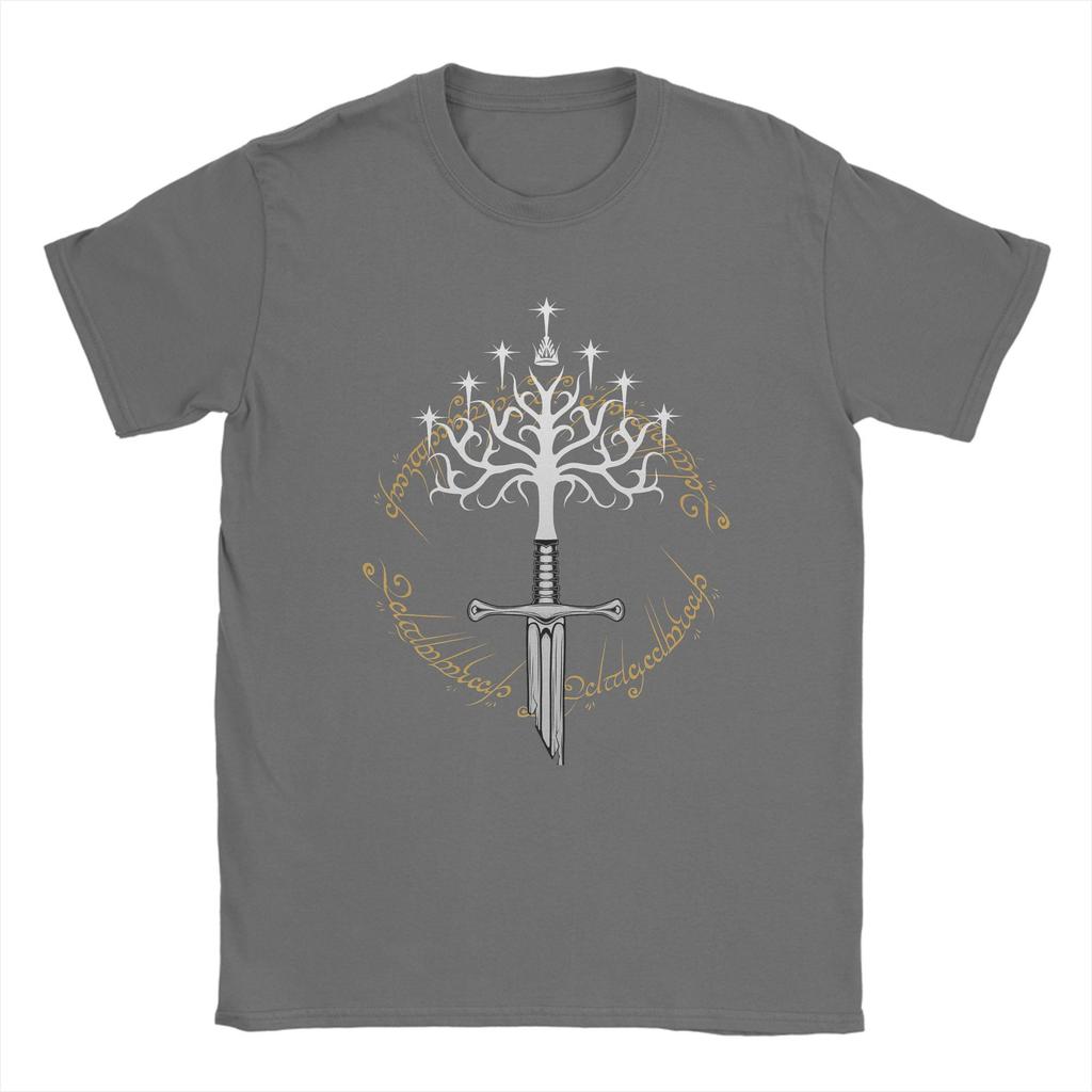 Anduril White Tree L-Lords of The R-Rings Gondor T-Shirts for Women Humor Cotton Tees Short Sleeve T Shirts Gift Idea Tops Tees