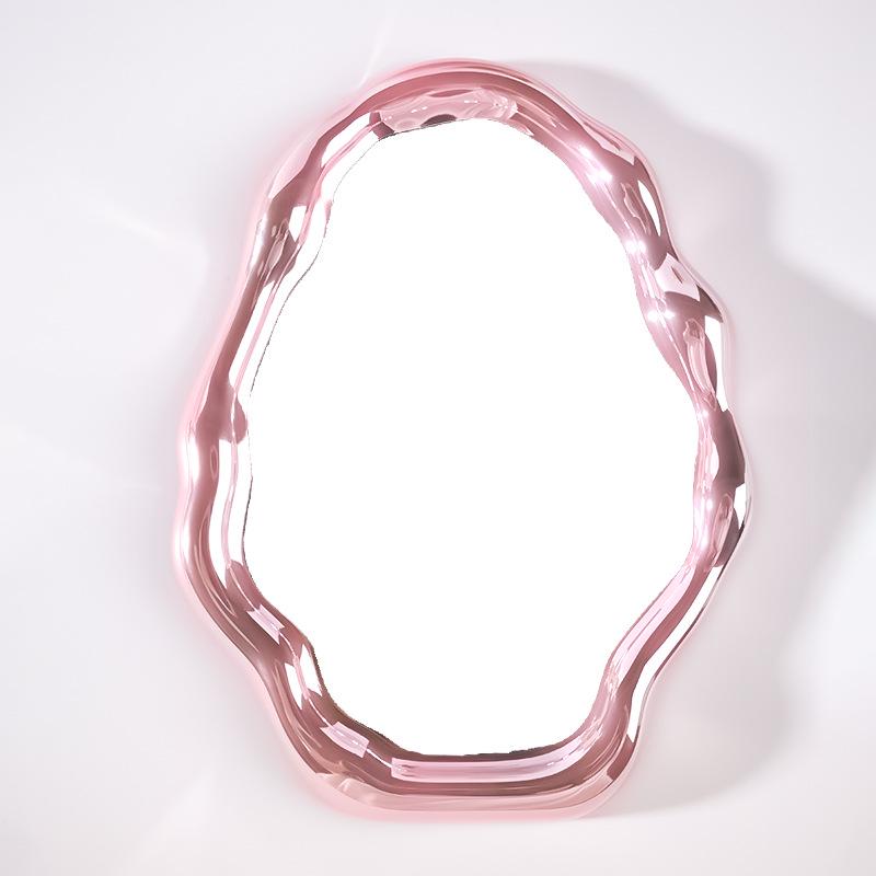 Irregular Shape Electroplated Cloud Makeup Mirror for Tabletop, Wall-Mount, or Dorm Rooms