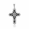 Black Spinel Cross Pendant, 925 Sterling Silver Pendant, Unisex Pendant, Zivori Jewelry