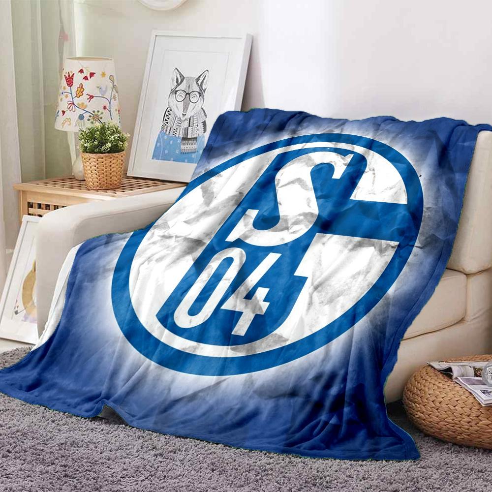Schalke 04 Printed Flannel Blanket, soft throw for bedroom sofa, washable, Christmas present, great gift.
