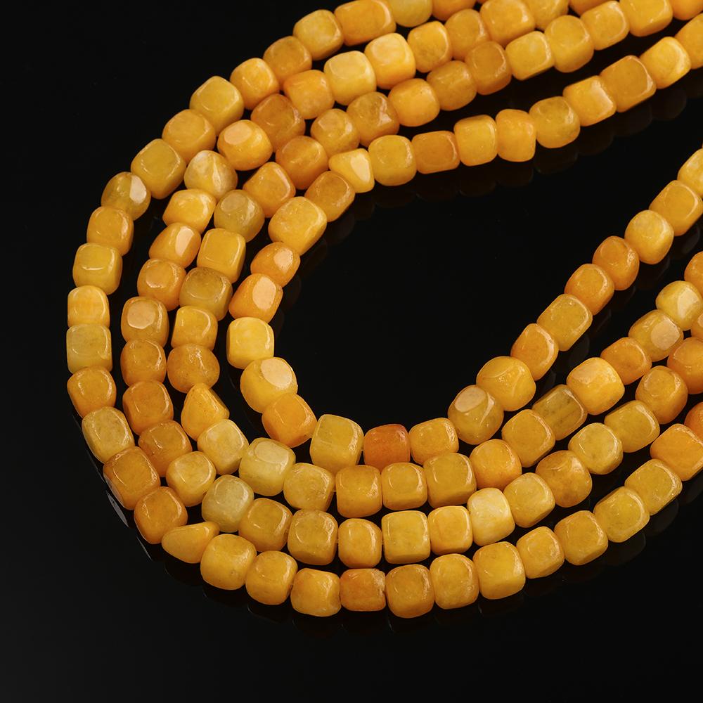1 Strand Natural Stone Agate Beads 7.5 x 7.5mm Cube Spacer Loose Bead for Jewelry Making DIY Bracelet Necklace Accessories