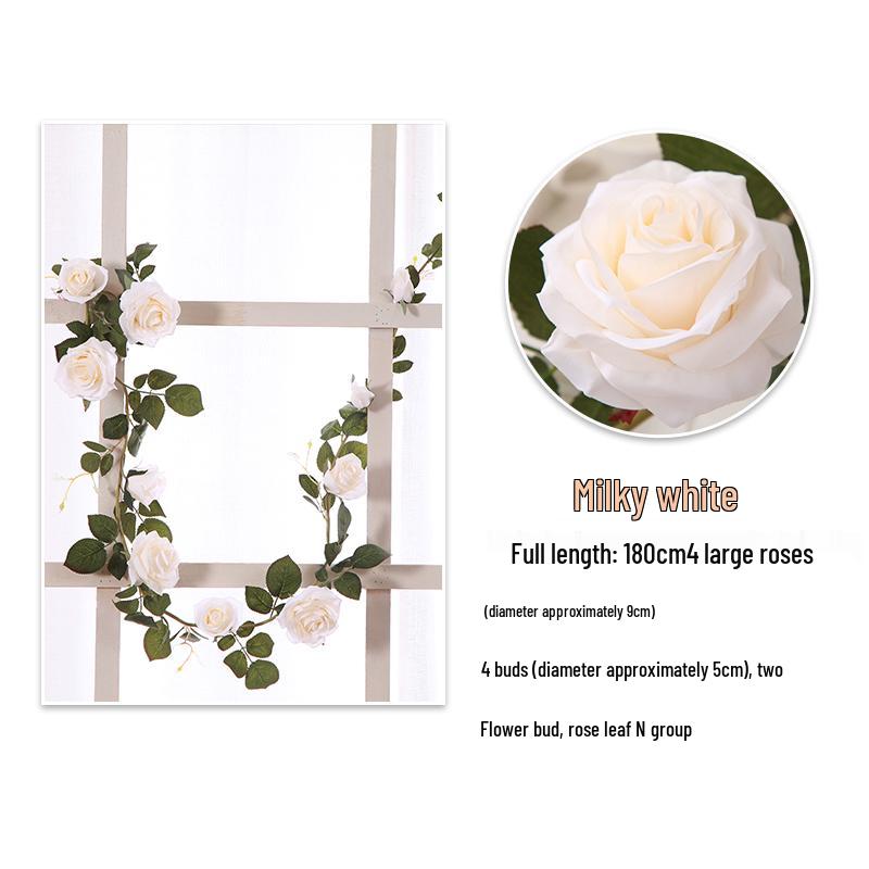 Artificial Rose Vine Hanging Basket and Arch Decoration