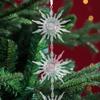 Christmas Snowflake Ornament 10 Pieces Hangable Acrylic Icicle Window Pendant Seasonal Party Decorations For Front Door Living