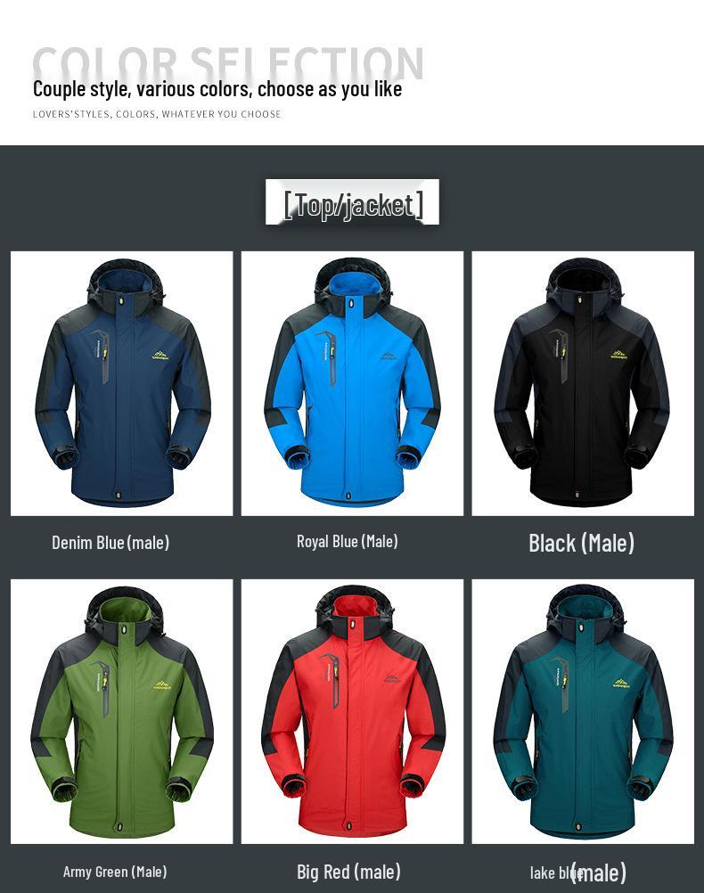 Unisex Vindtät & Vattentät Friluftsbergsklättringsdräkt för Vår/Höst