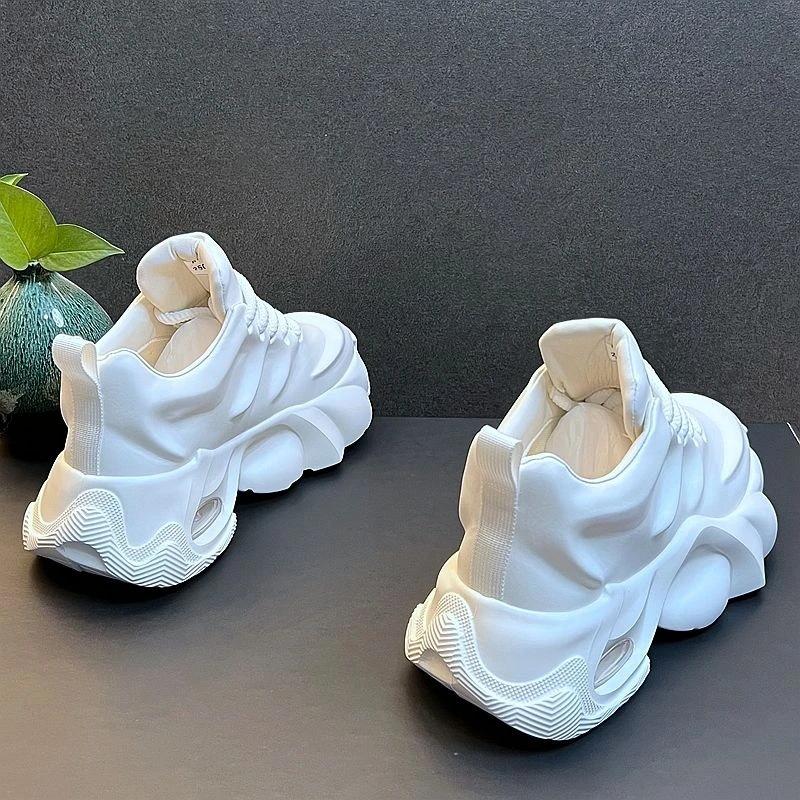 Modne Nowe Męskie Sneakersy Casualowe Gruba Podeszwa Podwyższające Wzrost Outdoor Oddychające Miękka Podeszwa Buty Sportowe do Biegania Zapatillas Deportivas