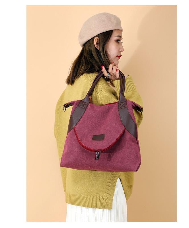 SCIONE Geantă de pânză pentru femei, geantă de umăr pentru femei, ocazională, de modă