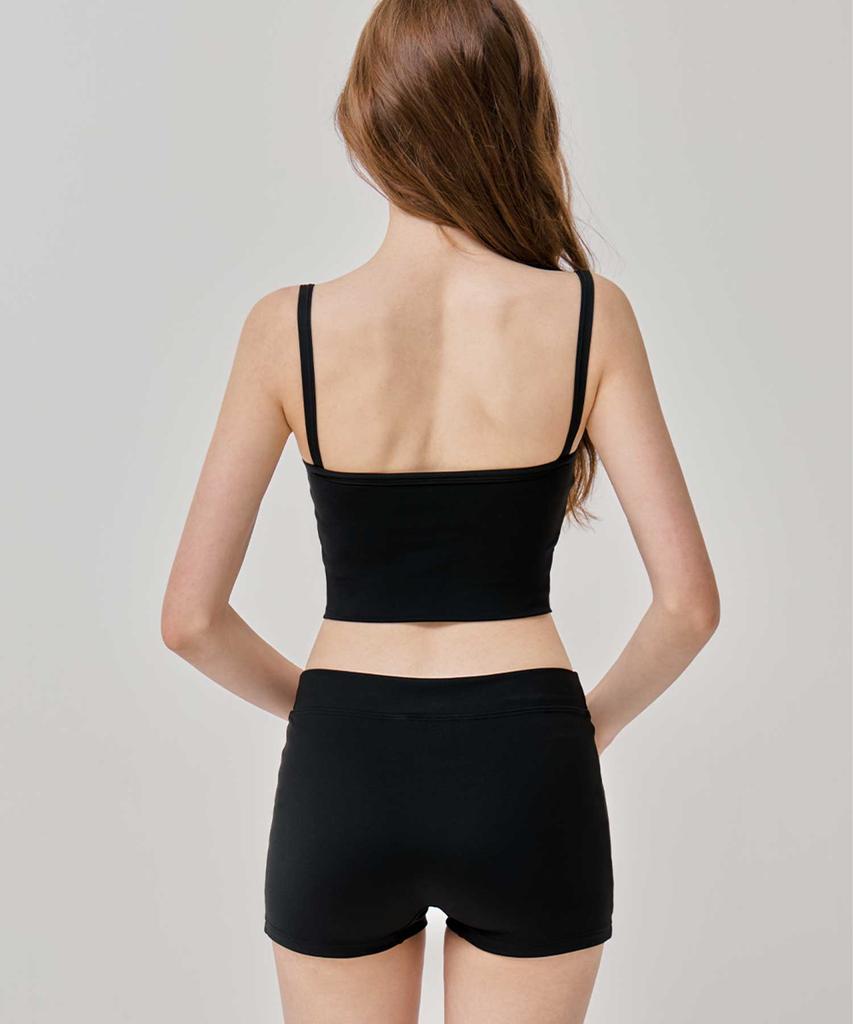 Bikini Bender Simple Line Rash Shorts - Black