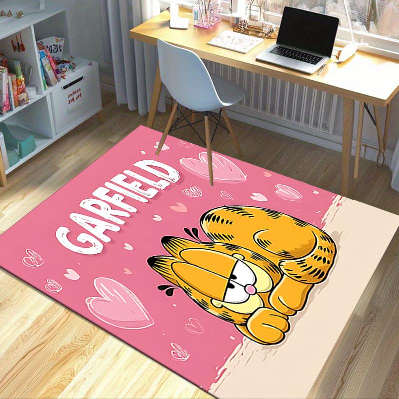 Garfield Heartfelt Love Carpet For Playroom Bedroom Living Room Sofa Home Decorkids Game Area Rug Nonslip Floor Mat