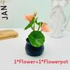 Lotus Plastic Potted Green Plant Potted Plant For Home Living Decor Room