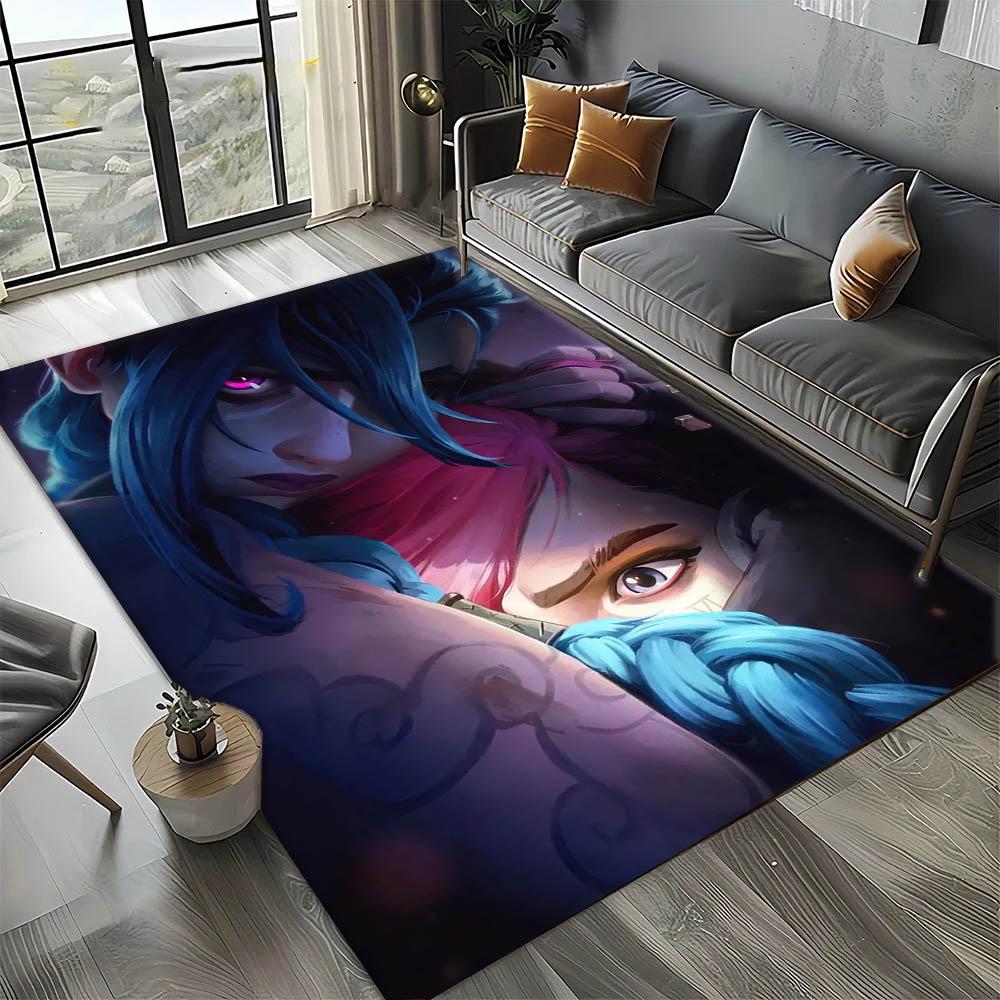 Video Game A-Arcane L-LOL Animation 3D Carpet Rug Art for Room Decor Home Kitchen KidsDoor Gift Kids Area Rug Non-slip Floor Mat