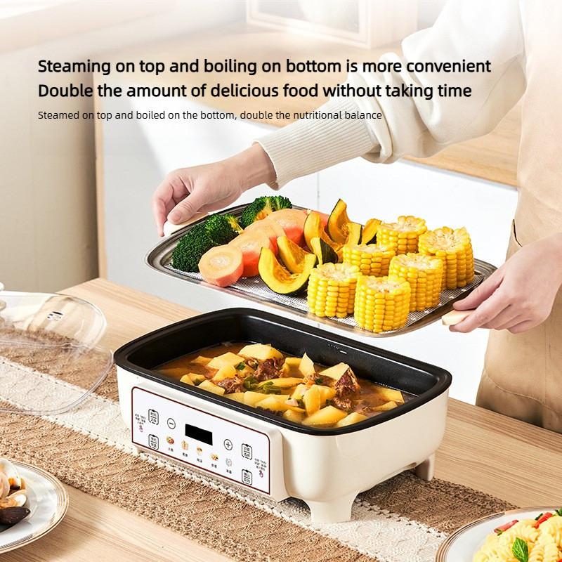 Multi functional Electric Steamer Four Layer Large Capacity Steam Pot Household Breakfast Automatic Power Off Steaming Box